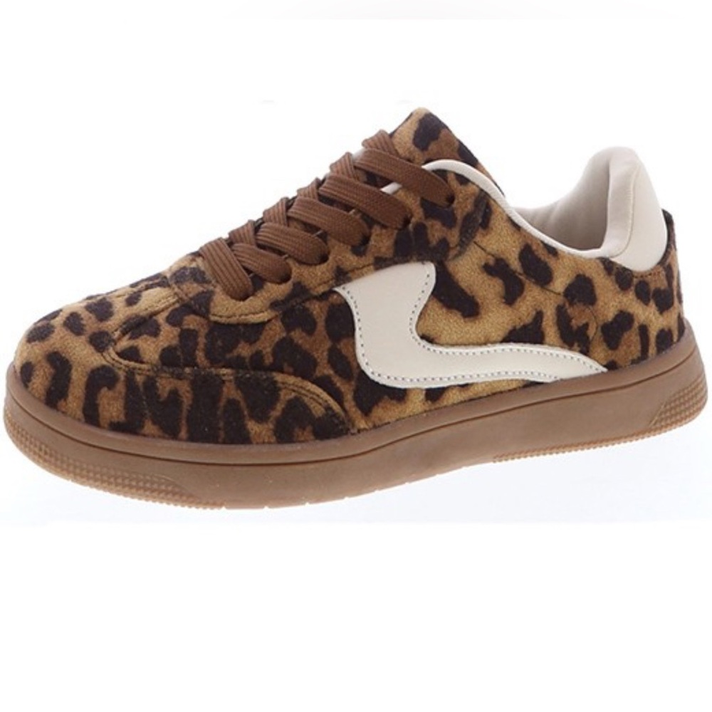 Kids leopard fall sneakers